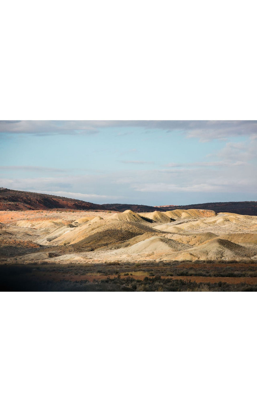 Photograph of desert landscape in Moab, Utah.