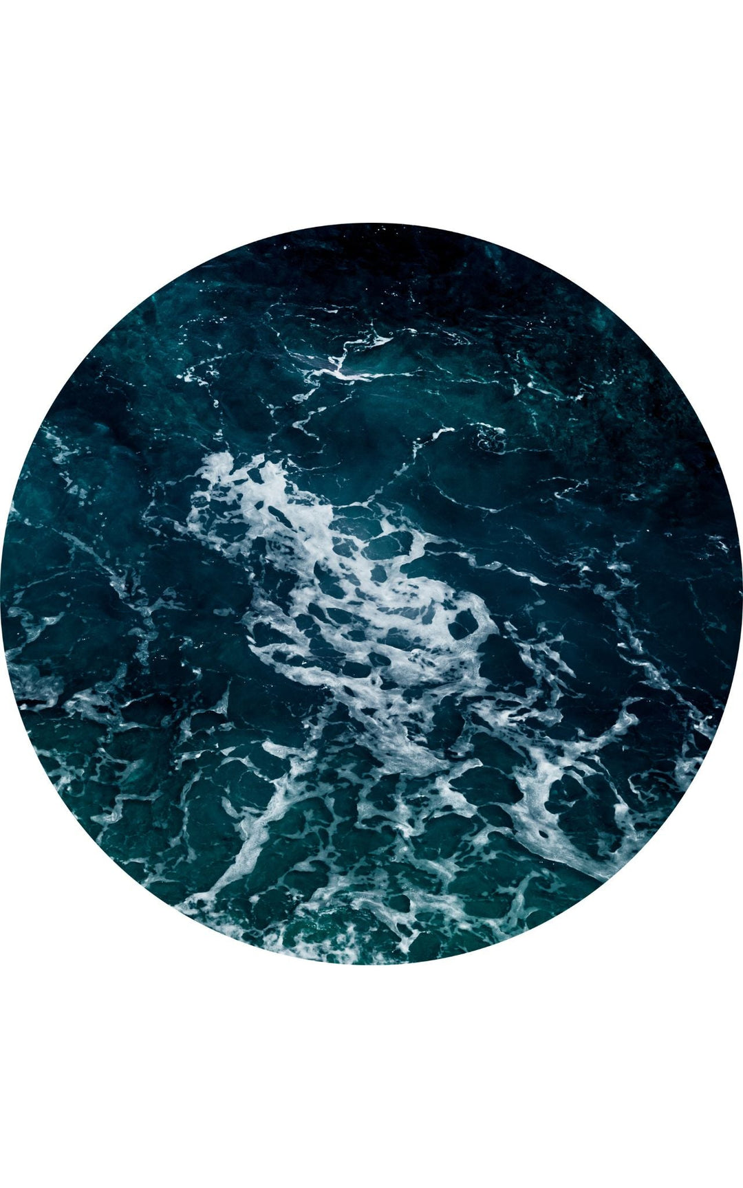 Ripples and delicate whitecap waves dominate the tondo photograph.
