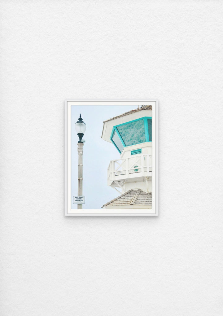 Lifeguard Tower with Lightpole - Huntington Beach