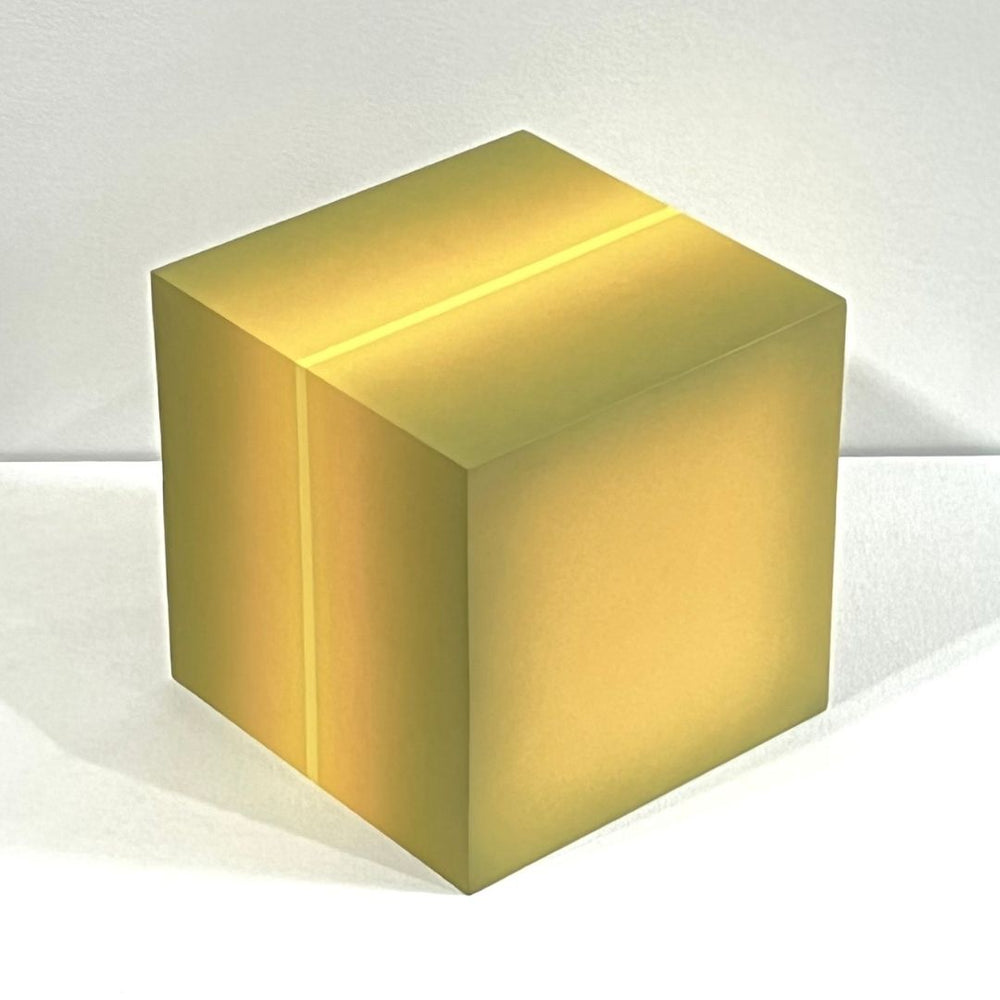 Minimalist cube with gradient hues
