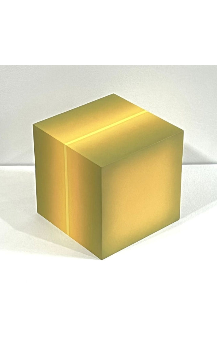Minimalist cube with gradient hues