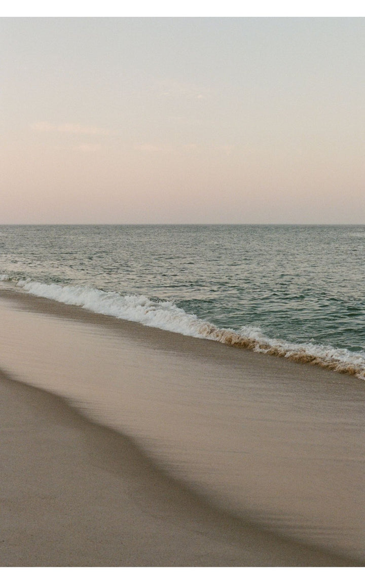 Cape Cod shoreline at dusk.