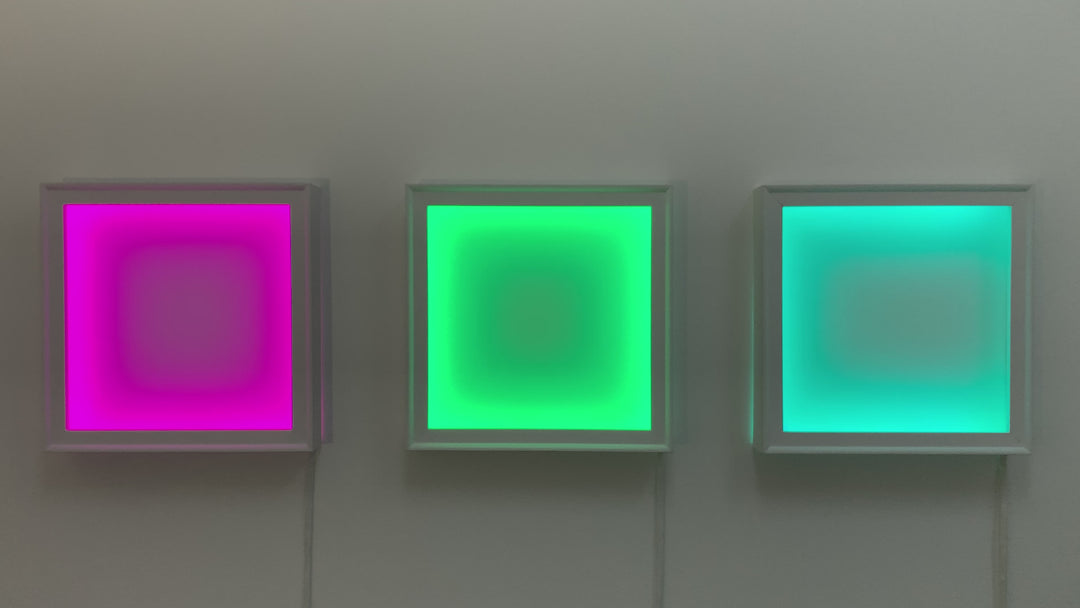 multiple wall relief light sculptures