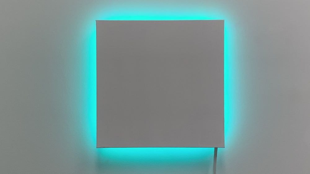 minimalist LED light up sculpture