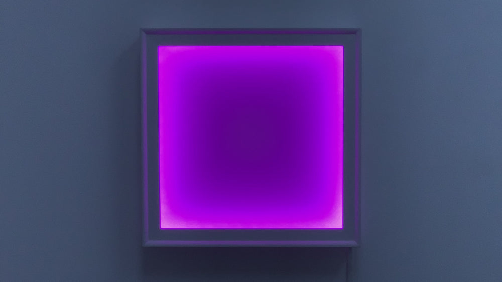 minimalist square light sculpture