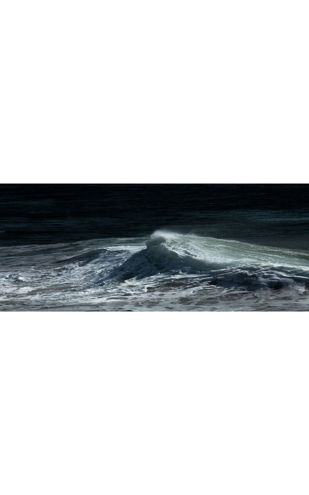 Moonlight reflecting on wave seascape.