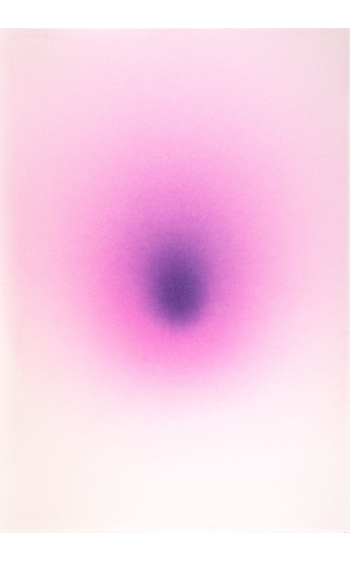 minimalist composition with intense magenta color in the center fading outward in diluted hues