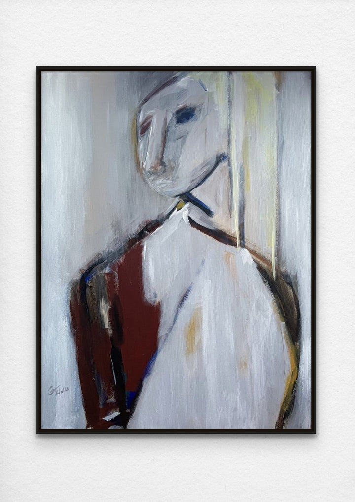 Abstract painting of figure.