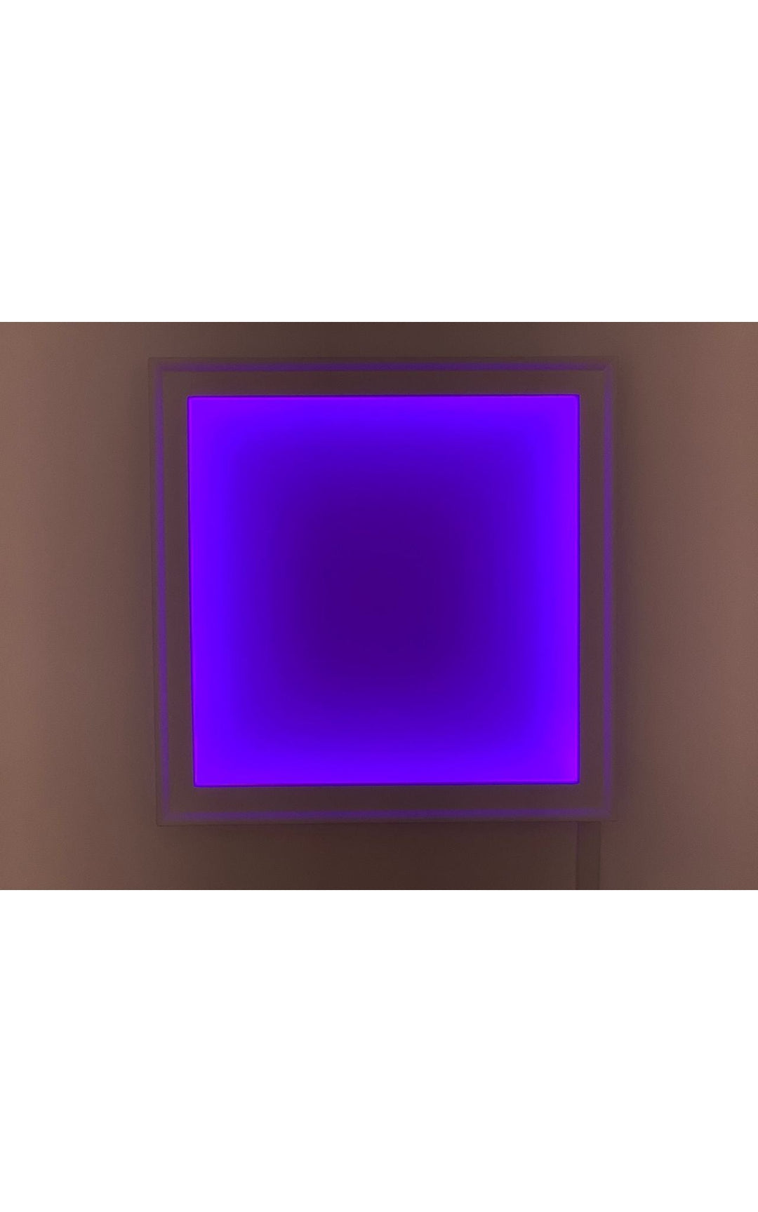 minimalist square light sculpture