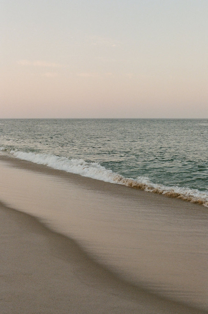 Cape Cod shoreline at dusk.