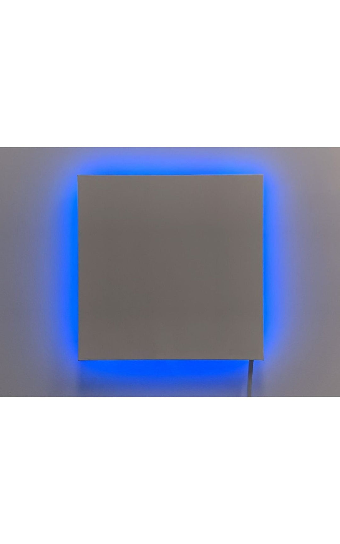 minimalist LED light up sculpture