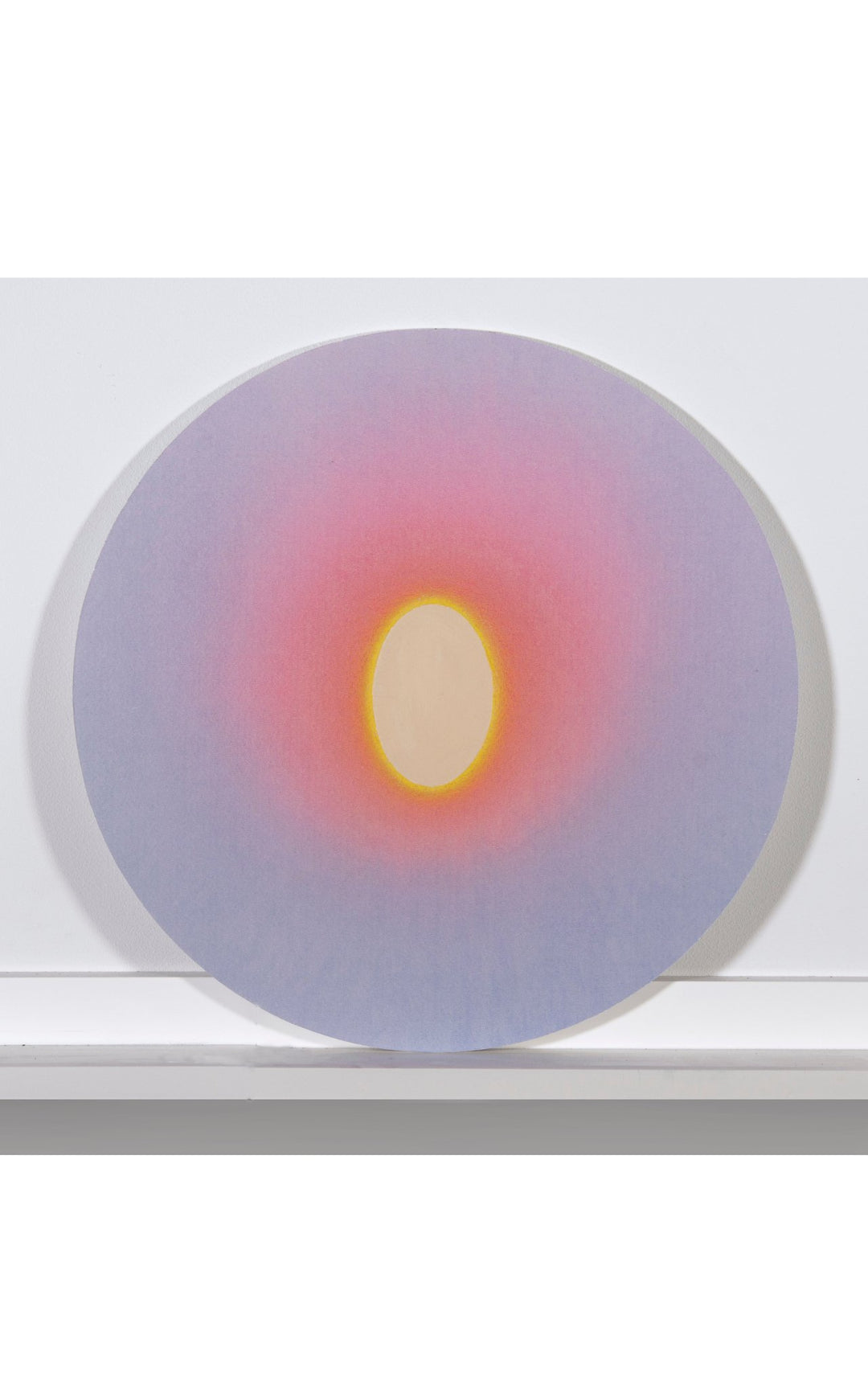 Minimalist artwork with center shape radiating intense light, softening outward.
