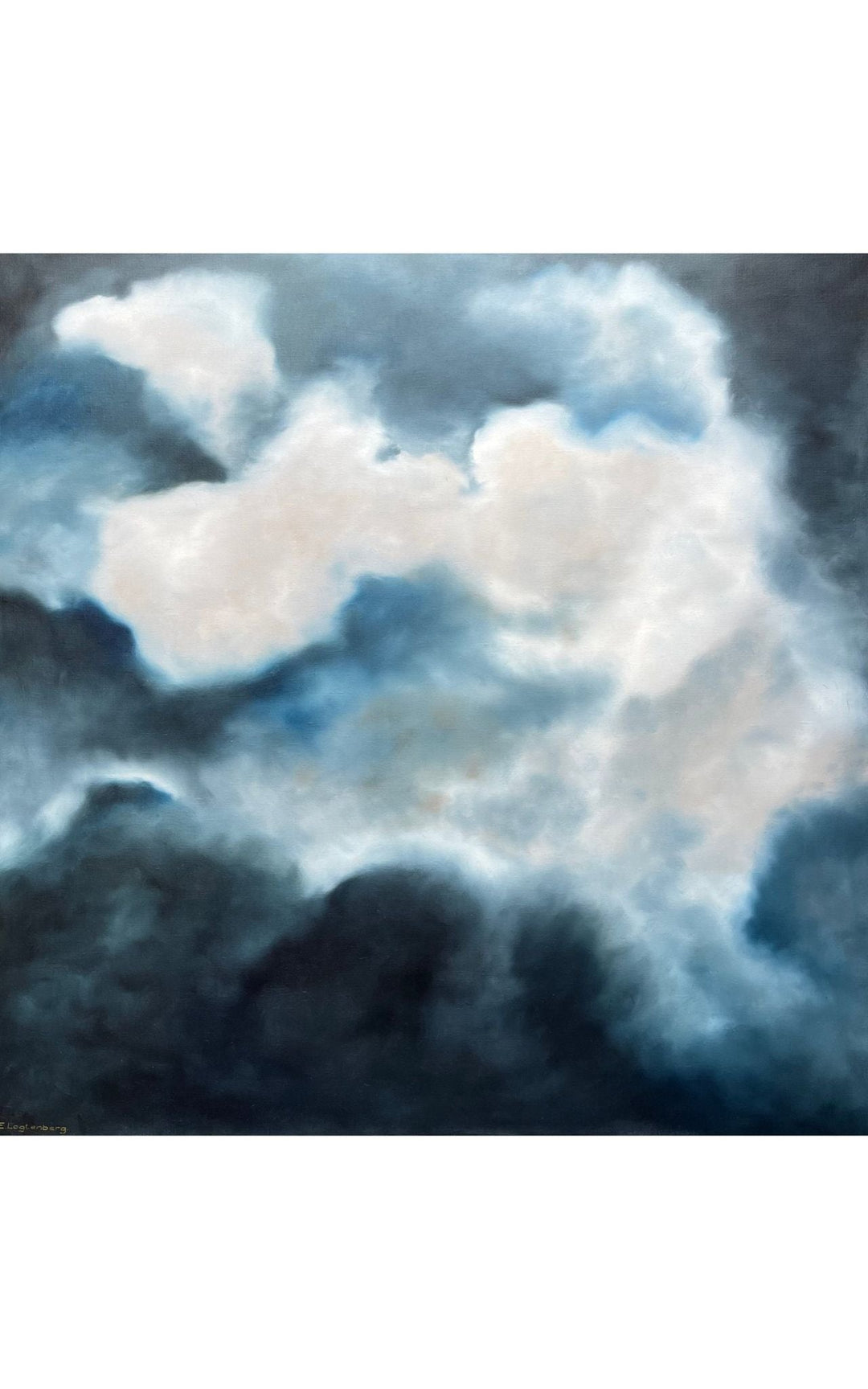 abstract cloud storm oil painting