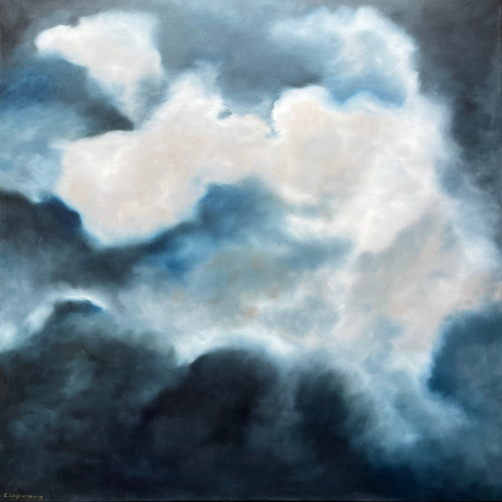 Large oil painting of stormy sky titled Storm Clouds #2 - Artly International